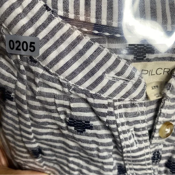 Anthropologie Pilcro Ruffle Balloon Long Sleeve Top Shirt Drawstring Boho XXS - Picture 12 of 12